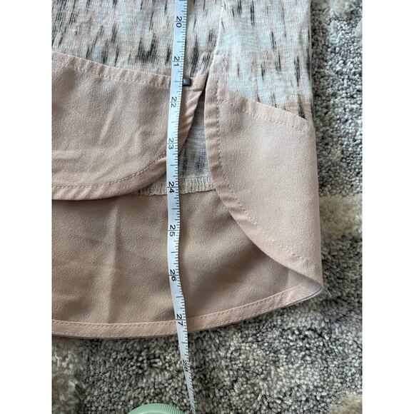 Calvin Klein Jeans thin keyhole beige pullover long sleeve blouse women's size M - Picture 9 of 9